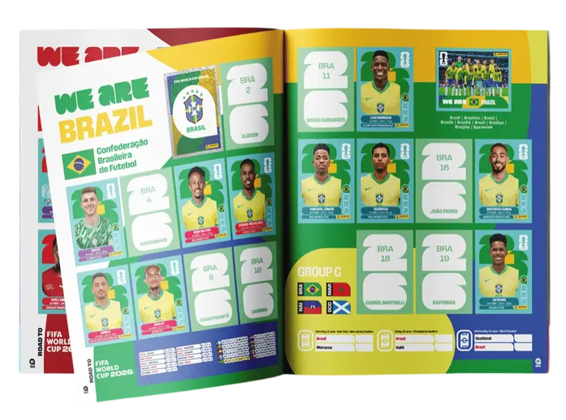 Álbum do Mundial 2026 aberto